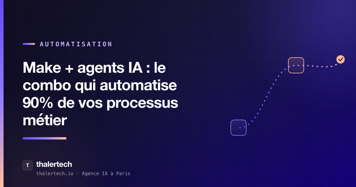 Make + agents IA : le combo qui automatise 90% de vos processus métier