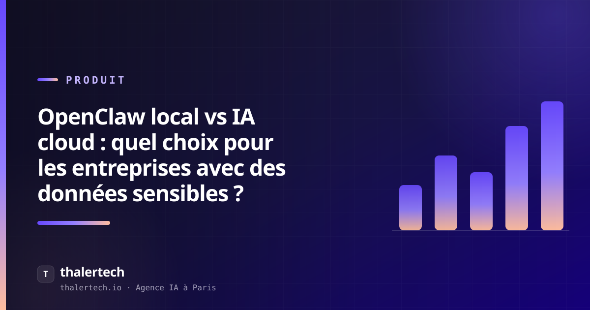OpenClaw local vs IA cloud : quel choix pour les entreprises avec des données sensibles ?